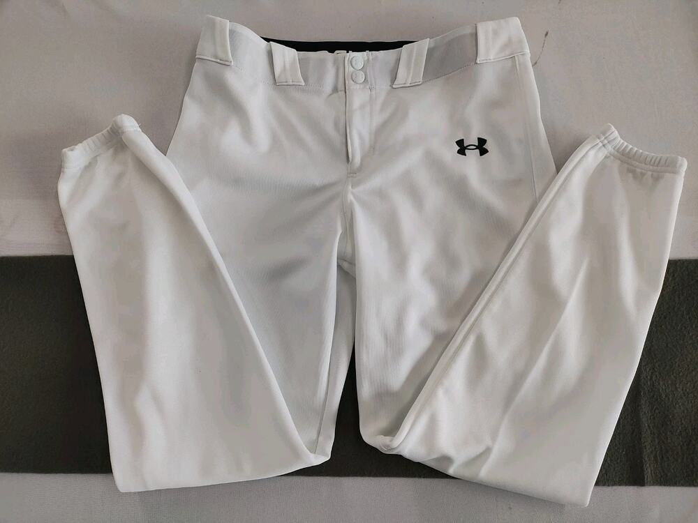Under Armour Utility Tapered Fit Youth XL Boys White Baseball Pants